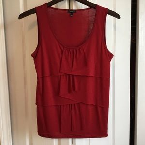 Talbots Red Sleeveless Shirt Top S